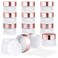 Frosted Glass Jar 12 Pack 15g Cosmetic Cream Jar Refillable Sample Jars Empty Makeup Containers For Lotion Cream Lip Balms