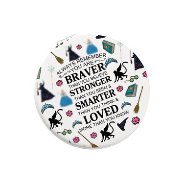 WSNANG Wicked The Musical Gifts Elphaba and Glinda Makeup Mirror Broadway Musical Lover Gift Wicked Musical Merchandise (Glinda Mirror-T), Rose Gold