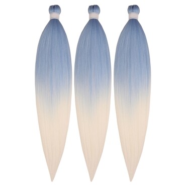 Ombre Braiding Hair Pre stretched Light Blue White Box Braiding Hair Extensions Feed in Braids 26inch