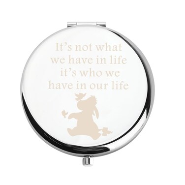 WUSUANED Donkey Makeup Mirror It&rsquo;s Not What We Have in Life It&rsquo;s Who We Have in Our Life Jewelry Donkey Lover Gift (Eeyore Lover Mirror)