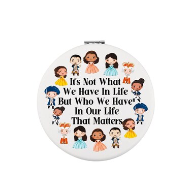WUSUANED Broadway Family Makeup Mirror Theater Characters Inspired Mirror Drama Performer Gift Broadway Themed Party Gift (Broadway Family Mirror W)