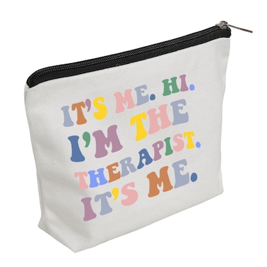 WZJHCL Therapist Appreciation Gift Therapist Makeup Pouch Bag Mental Health Gift It's Me Hi I'm The Therapist It's Me (Therapist)