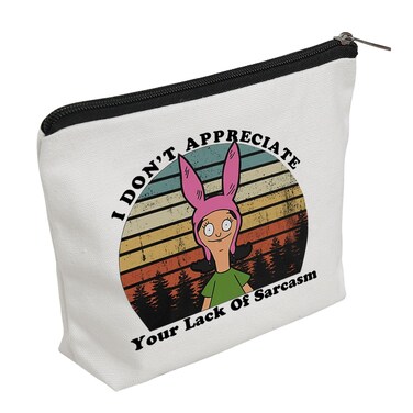 WZJHCL Bob's Louise Belcher Makeup Pouch Bag Bob's Fans Gift Burgers Cosmetic Kit Bag Bob's Burgers Merchandise (Louise Sarcasm)