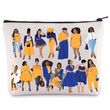 WZMPA Sigma Gamma Rho Paraphernalia Sorority Sisters Gift Sorority SGR Makeup Zipper Pouch Bag Sorority Greek Merchandise (Sorority SGR)