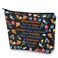 WZMPA Fish Nemo Cosmetic Bag Bruce &amp; Marlin &amp; Crush &amp; Dory &amp; Fans Gift You Are Braver Stronger Beautiful Than You Know Nemo Makeup Zipper Pouch Bag Fish Dory Merch (Fish Nemo-BL)