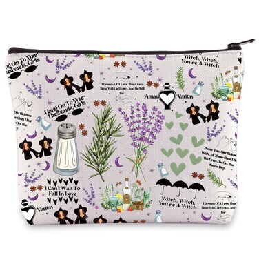 WZMPA Sisters Apothecary Cosmetic Bag Magic Witches Gift Salt Rosemary Lavender Love Makeup Zipper Pouch Bag Midnight Margaritas Merchandise (Sisters Apothecary)