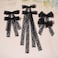 Hair Clip Bows for Women and Girls, 6Pcs Black Lace Tulle Bows with Long Tail Ribbon, Metal Bow Hair Clips, Bowknots Tassel Hair Barrettes