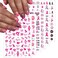 6 Sheets Breast Cancer Nail Art Stickers,3D Self-Adhesive Pink Ribbon Nail Stickers Love Heart Nails Design Stickers Breast Cancer Awareness Nail Art Supplies Set for Women Girls DIY Manicure Decor