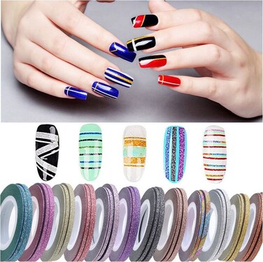 42 Pieces Nail Art Striping Tape Line Decoration， Matte Texture