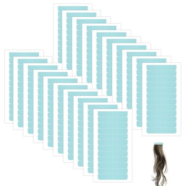 240pcs Hair Extension Tape Tool, Invisible Double Sided Replacement Wig Tape, Breathable Comfortable Waterproof Adhesive Hair Tape Tab, Hair-Styling Essential Wig Adhesive Accessories for Girl Women