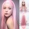 xiweiya Long Pink Lace Front Wig Straight Pastel Pink Synthetic 13x3 Lace Front Wig Middle Part Glueless Wig Natural Hairline Heat Resistant Fiber for Women, Drag Queen Cosplay Makeup Party 24 Inch