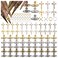120PCS Planet Cross 3D Nail Charms for Acrylic Nails, Gold Silver Nail Gems Alloy Nail Accessories, Nail Rhinestones for Nail Art Supplies Manicure Craft DIY