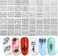 Flower Nail Stickers for Nail Art, Black Flower Leaf Nail Art Stickers 3D Self Adhesive Nail Art Supplies Floral Leaf Nail Designs for Women Nail Art Decorations Manicure Tips, 48 Styles