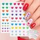 Easter Nail Art Stickers Decals - 8 Sheets Cartoon Bunny Chick Peeps Design Charms 3D Self-Adhesive Decals Easter Party Favor Gift for Women Girls DIY Manicure Nail Decorations