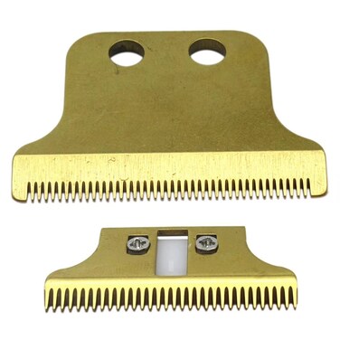 Adjustable 2 Hole Double Wide Trimmer Replacement Blade for Wahl Detailer #8290 5 Star Razor Edger #8051 G-Whiz #8986 Sterling Definitions #8085(Double Gold Blade)