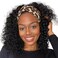 XSY Headband Wig Human Hair Deep Wave Headband Wigs for Black Women Brazilian Glueless None Lace Front Wigs 150% Density Natural Color 10 Inch