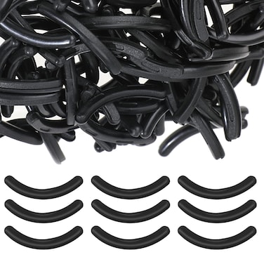Unipack 100 Eyelash Curler Refills, Universal, Black, Silicone Rubber