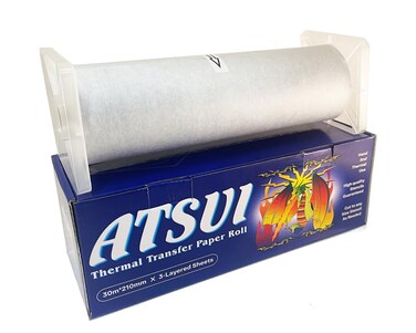 Atsui Tattoo Stencil Paper - Available in 20pcs Sheets, 100pcs Sheets, &amp; 100 Feet Roll - Use by Hand or Stencil Machine - New and Improved Formula (A4 Roll)