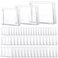 Xuniea 50 Pieces Mini Clear Makeup Bag Small Clear Zipper Pouch Travel Bag for Toiletries Plastic Cosmetic Organizer Waterproof for Women Men Vacation(9.8'',7.9'',5.9'',Transparent)