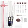 Electric Nail Drill Professional Electric Nail File Kit 11 in 1 Rechargeable Manicure Pedicure Tools Cordless Nail Drill with 3 Speeds Modes and LED Lighting for Acrylic Gel Dip Powder Nails(White)