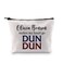 XYANFA Law Svu Order Makeup Bag Tv Show Fans Gift Olivia Benson Svu Lover Cosmetic Bag Lawer Zipper Pouch Dun Dun (DUN DUN)