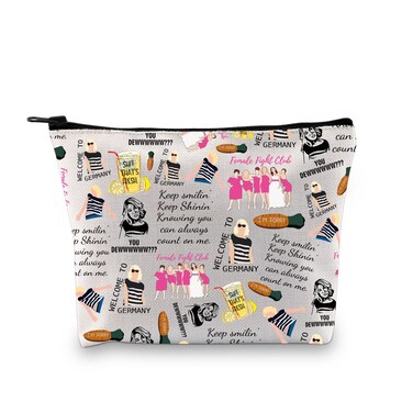 XYANFA Annie Bridesmaids Movie Makeup Bag Movie Fans Gifts Cosmetic Bag Bridesmaid Gift For Bride Sisters Bridal Party Wedding (Cotton, WELCOME TO GERMANY)
