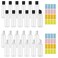 24pcs Plastic Travel Bottles, 100ml Clear Plastic Empty Bottles Travel Plastic Bottles with Caps Travel Bottles for Toiletries Plastic Empty Travel Size Bottles Containers with Labels (Black/ White)