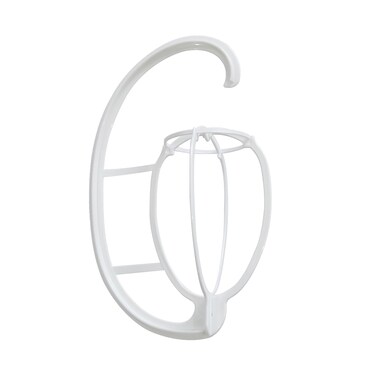 YANTAISIYU 1 Pc 15 Inches Hanging Wig Stand Portable Wig Hanger Plastic Wig Holder Wig Display Tool for Women Wigs (White)