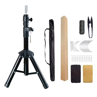 Wig Stand Tripod for Mannequin Head Stand Adjustable Wig Head Stand Holder for Wigs Canvas Block Head