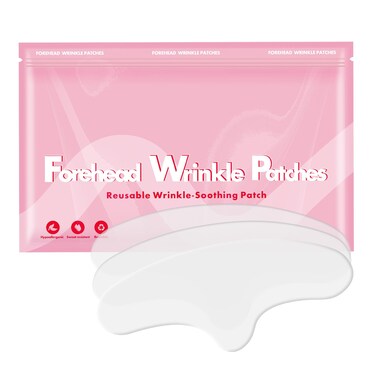 3 Pcs Forehead Wrinkles Patches Reusable, Anti Wrinkle Patch for Fine Lines, Hypoallergenic Wrinkle Remover Mask, Silicone Face Tape for Wrinkle Reducer, Women Facial Kit for Beauty Skincare