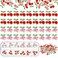36 Pcs 3D Cherry Nail Charms Cherry Rhinestones 3D Shiny Gems Glitter Studs Nail Slices for Women Jewelry Making Crafts(8 x 8 mm,Red, Pink)