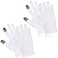 2 Pairs Touch Screen Thin Moisturizing Gloves, White Cotton Moisturizing Gloves for Dry Hands Skin Spa Gloves Rough-Cracked Chapped Eczema
