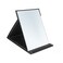 6x8 Inches Makeup Mirror, Portable PU Leather Folding Desktop Vanity Mirror with Adjustable Stand for Vanity Table, Office, Travel (M, Black)