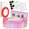 74PCS Empty Press on Nails Packaging Box Set Includes 35PCS Empty Nail Package Box, 35PCS White Background Paper, 1pc Double Sided Tape and 3 Thank You Stickers, for Press on Nail Business