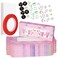 74PCS Empty Press on Nails Packaging Box Set Includes 35PCS Empty Nail Package Box, 35PCS White Background Paper, 1pc Double Sided Tape and 3 Thank You Stickers, for Press on Nail Business
