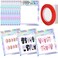 Yazabai 100PCS Empty Holographic Nail Storage Bag Press on Nail Packaging Bag and 100PCS Shiny white cardboard Nail Tips Packaging Bags with 1 Roll Transparent Tape