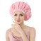 Years calm Reusable Waterproof Shower Caps for Women, Hair Caps for Showers, Double-Layer Elastic Design, for All Hairstyles, Travel-Friendly (pink)