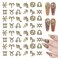 48 Pc Silver Zodiac Nail Charms 4 Set 3D Zodiac Sign Nail Rhinestones Charms for Women Nails Silver Nail Zodiac Charms for Nails Design Jewelry Making Charms Nail Art Decorations Gems