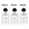 Clear Pump Bottle,Yeeco Shampoo Dispenser with Waterproof Labels 10oz/300ml, Shampoo and Conditioner Bottles 3 Packs, Shampoo Bottles Refillable for Bathroom, Kitchen, Hotel