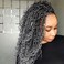 Faux Locs Crochet Hair 18 Inch Goddess Locs Ombre Grey Crochet Hair for Women 6 Packs Soft River Locs Gray Pre Looped Braids with Curly Ends Boho Hippie Locs Synthetic Hair Extensions, 1b/grey