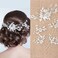 Yeshone 5 Pieces Wedding Hair Comb Bridal Pins Crystal Pearl Hair Accessories Rhinestone Flower Piece for Wedding Bride Women(Silver)