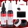 4PCS Fake Blood Makeup Kit, Washable Fake Blood Spray 2.1oz, Dripping Blood 2.1oz, Coagulated Blood 1.06oz and One Stipple Sponge, Halloween SFX Makeup for Zombie,Vampire and Monster Cosplay
