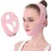 Reusable V-Band Face Mask, Chin V-Line Mask, V-Line Mask for Women, Comfortable and Breathable Adjustable V-Line Mask（Pink）