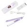 Mini Hair Straightener 2 in 1 Straight and Curly Hair Flat Iron Ceramic Tourmaline Plate 100-240V 20W US Plug (Purple)