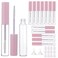YITOU 12 Pcs 10ml Empty Mascara Tube with Eyelash Wand for Castor Oil, Refillable Clear Bottle Sample Size Container for Eyelash Eyebrow DIY Cosmetics Bulk Wholesale, Pink