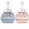 2 PCS Cute Mini Tote Bag Keychain for Women PU Leather Mini Backpack Purse Keychain Little Cosmetic Bag Key Lipstick Card Data Cable Organizer