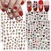 4 Sheets Christmas Nail Art Stickers Cute Cartoon Nail Decals Self Adhesive 3D Nail Art Charms Supplies Xmas Nail Art Design Kawaii Nail Stickers for Women Girls DIY Nail Decorations