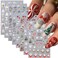 8PCS 5D Glitter Christmas Embossed Nail Stickers Xmas Winter Nail Art Supplies Gold Silver French Snowflake Santa Claus Snow Trees Bells Nail Design for Women New Year Nail Art Decoration Accessories