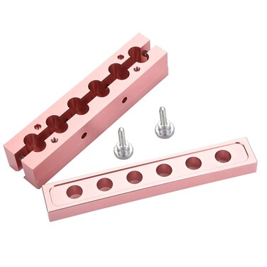 DIY Lipstick, Aluminum Alloy Rose Gold12.1 DIY Lipstick Dual Uses Lip Balm Maker Tool for Beauty Home Use (6 Hole)
