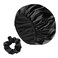 Three-Layer Terry Cloth Lined Satin Shower Cap, with Silk Hair Ties, Microfiber Waterproof Reusable Large Size Shower Cap for Women Long Thick Hair (Black)